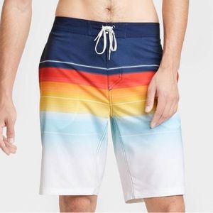 **CLEARANCE** GOODFELLOW & CO - Men’s 10” Sunset Striped Swim Shorts.